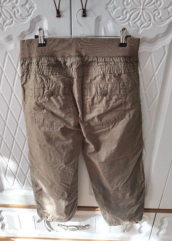 Haki Kadın  Bol Kesim Kemerli Pantolon - Görsel 2