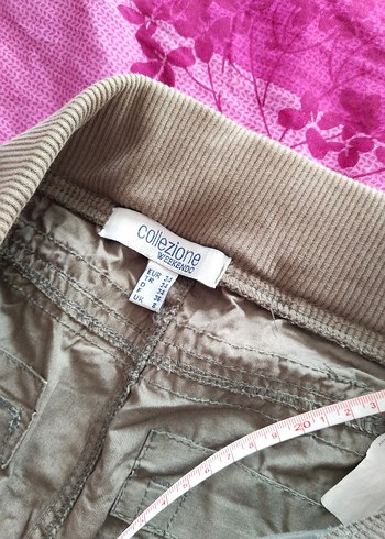 Haki Kadın  Bol Kesim Kemerli Pantolon - Görsel 7