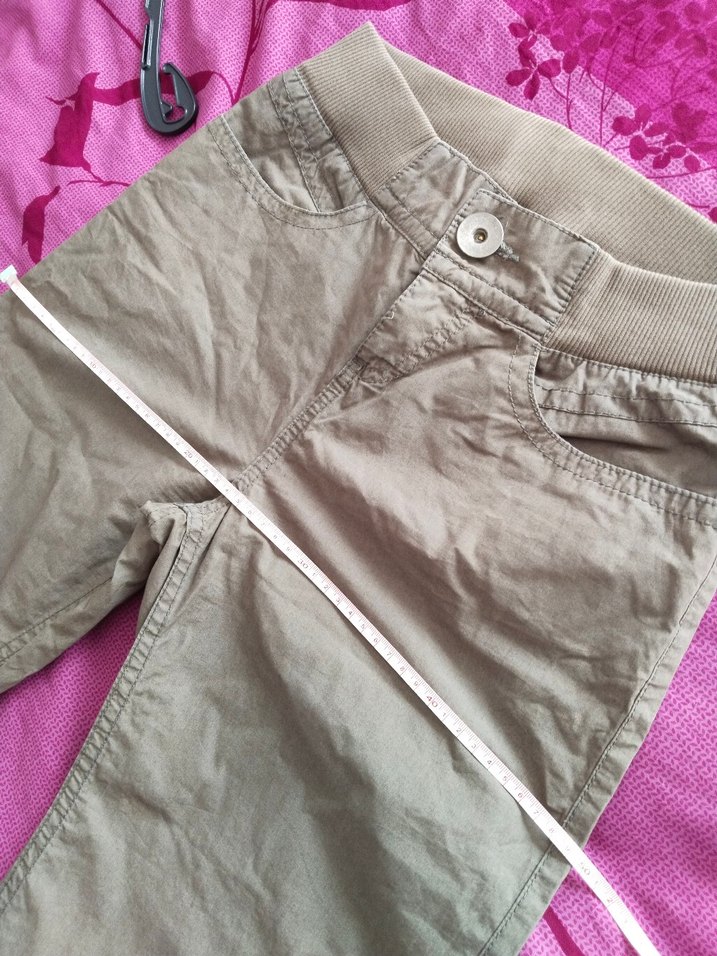 Haki Kadın  Bol Kesim Kemerli Pantolon - Görsel 5