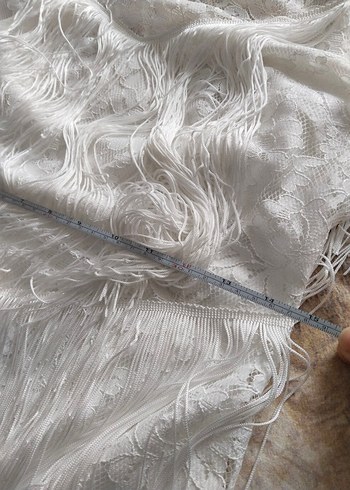 Dantel Detaylı Beyaz Bohem Midi Elbise - Görsel 5