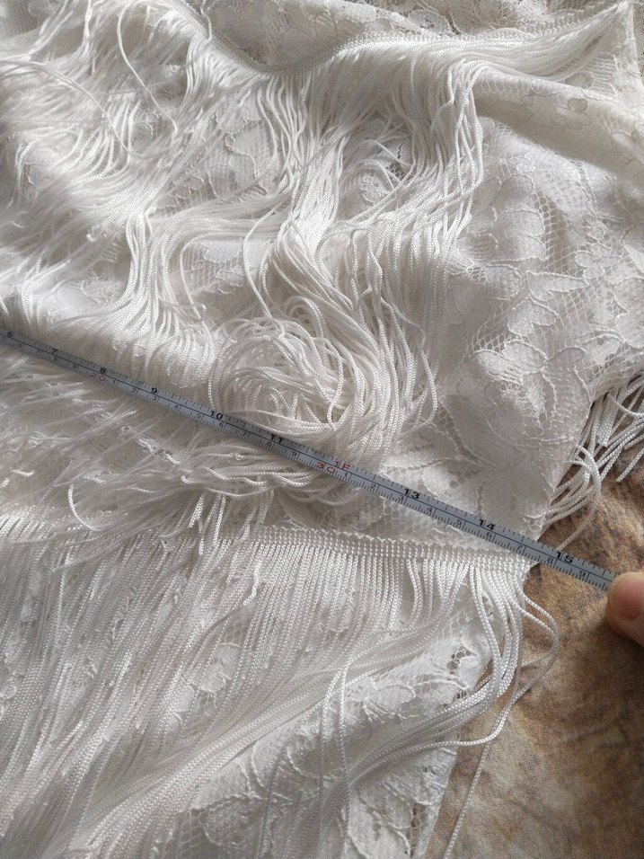 Dantel Detaylı Beyaz Bohem Midi Elbise - Görsel 5