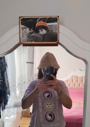 H&M Camel Keten Kadın Şapka