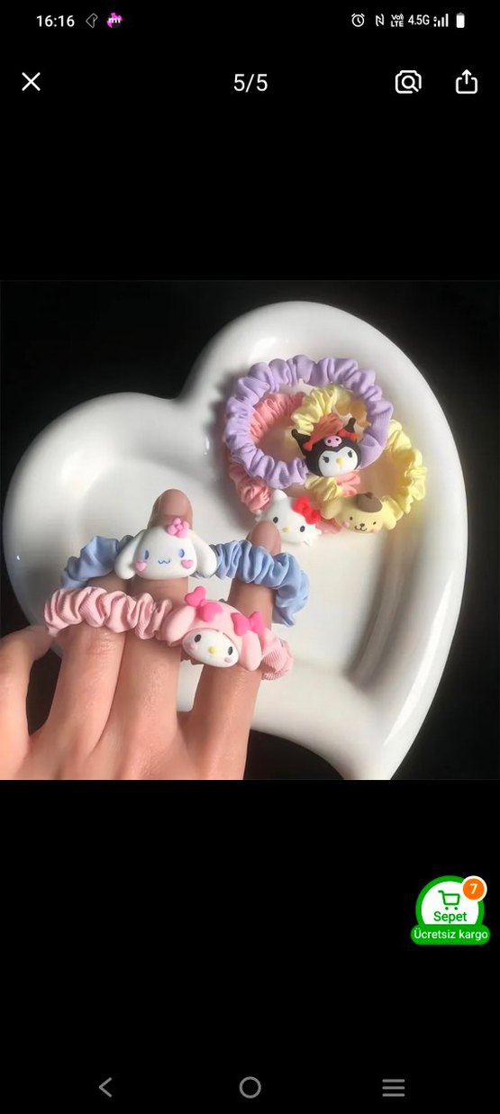 Pastel Renkli Elastik Çocuk Saç lastiği 5 adet fiyatıdır - Görsel 4