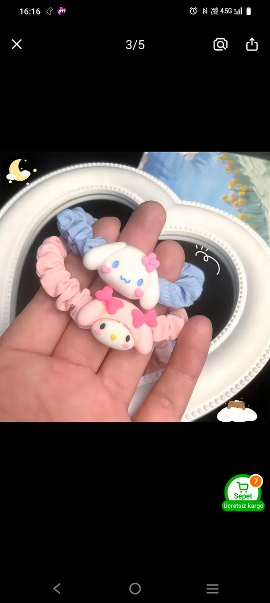 Pastel Renkli Elastik Çocuk Saç lastiği 5 adet fiyatıdır - Görsel 2