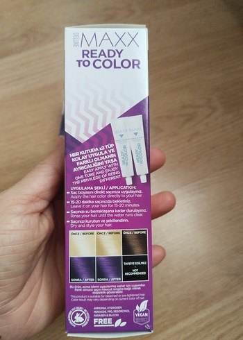 Maxx Deluxe Mor Yarı Kalıcı Saç Boyası - Görsel 6