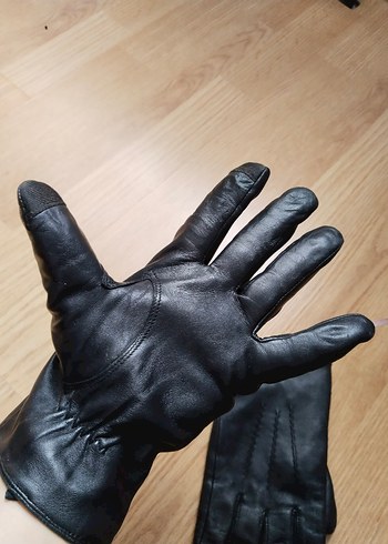 Klasik Siyah Deri Kadın Eldiven - Görsel 9