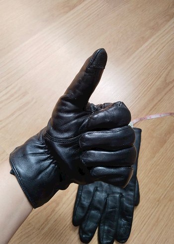 Klasik Siyah Deri Kadın Eldiven - Görsel 8