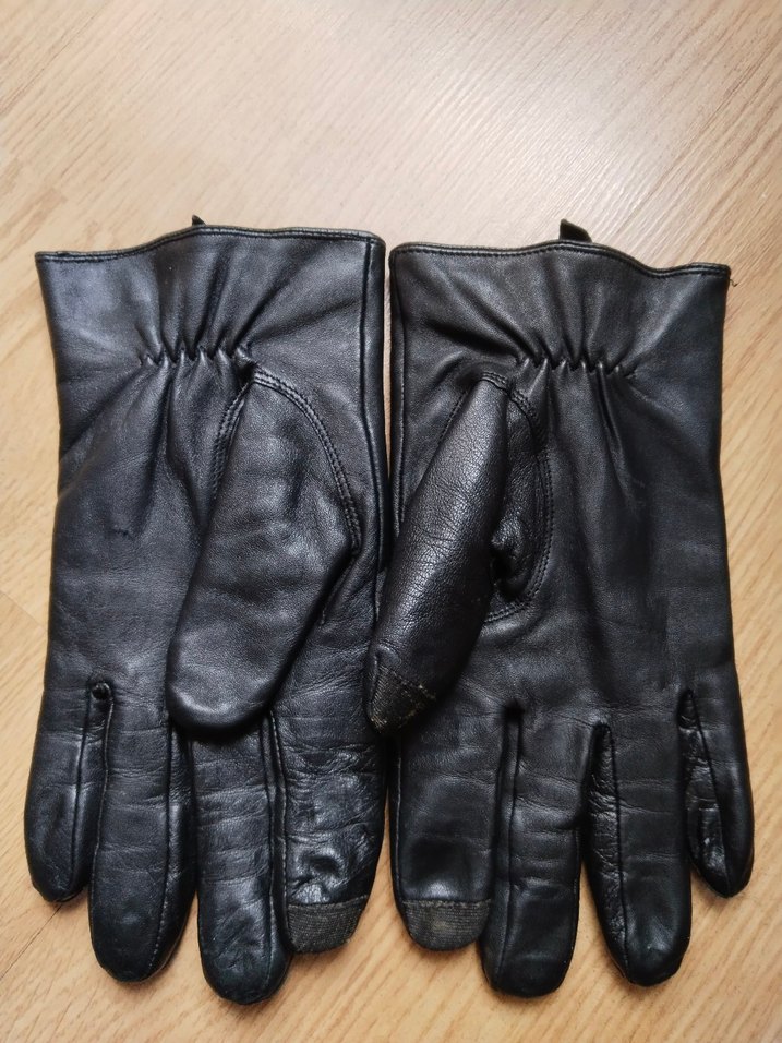 Klasik Siyah Deri Kadın Eldiven - Görsel 3