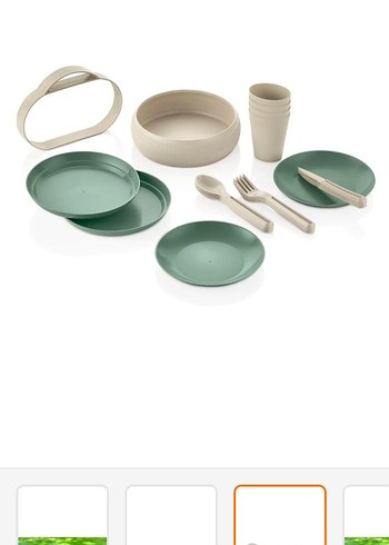 Ikea Yeşil Bohem Ekose Sofra Takımı