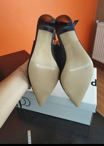 Tokalı Siyah Stiletto Kadın Ayakkabı - Görsel 6