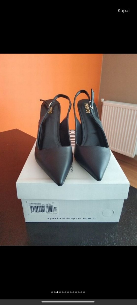 Tokalı Siyah Stiletto Kadın Ayakkabı - Görsel 2