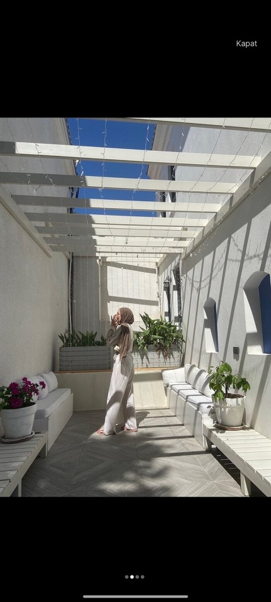 Bej Bol Kesim Keten Kumaş Pantolon - Görsel 3