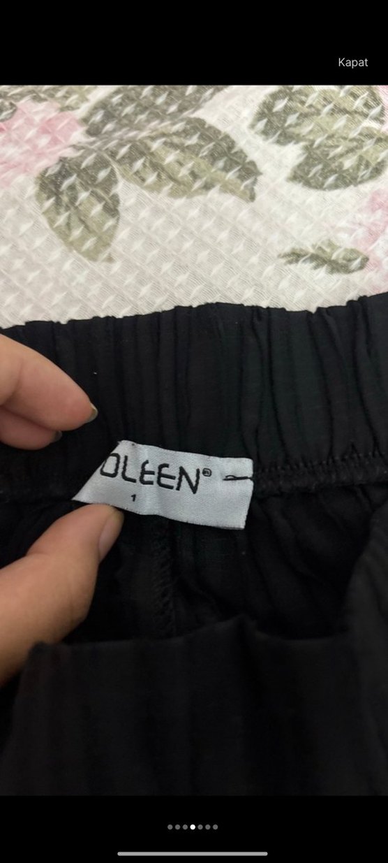 Kadın Siyah Deri Kemerli Midi Takım - Görsel 4