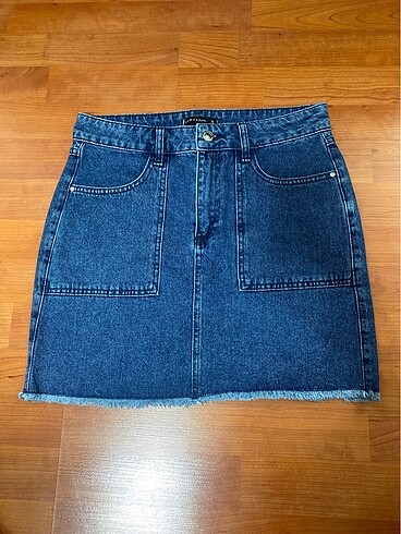 Lcw casual kadın mini jean etek indigo kot etek