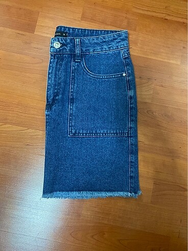 36 Beden mavi Renk Lcw casual kadın mini jean etek indigo