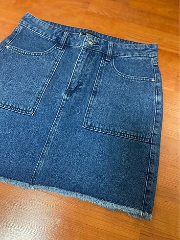 LC Waikiki Lcw casual kadın mini jean etek indigo kot etek