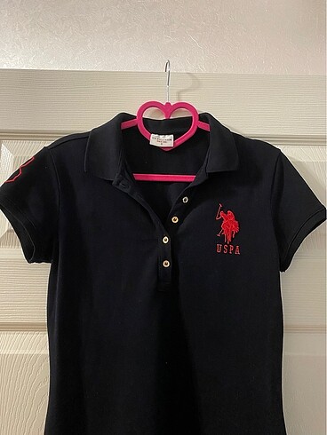 U.S Polo Assn. Us Polo assn. Siyah Polo Yaka Örme Elbise