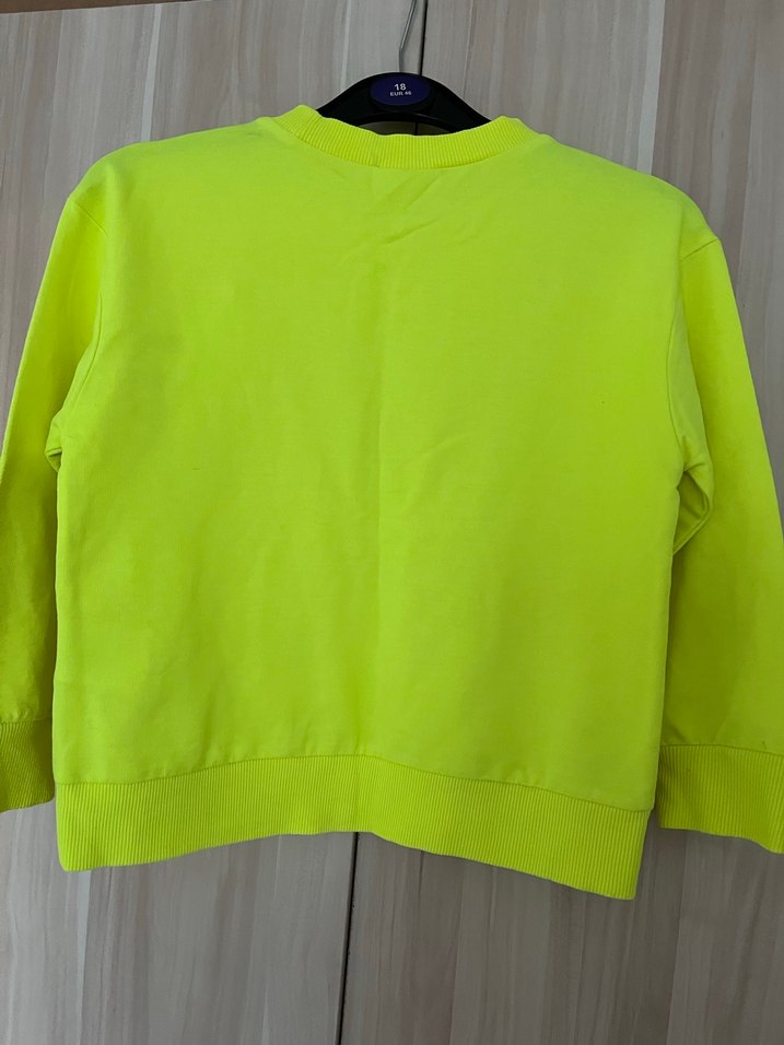 Sarı Kız tişört Uzun Kollu, Rahat Kesim - Görsel 2