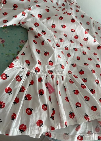 Beyaz Baskılı Uzun Kollu Düğmeli Kız Bluzu - Görsel 3