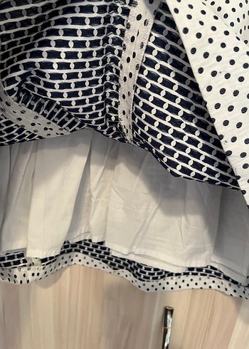 Kız Çocuk Puantiyeli Kısa Kollu Elbise - Görsel 3