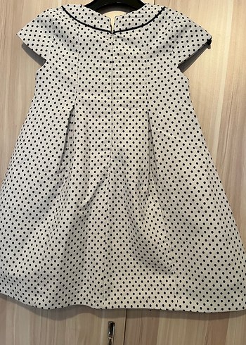 Kız Çocuk Puantiyeli Kısa Kollu Elbise - Görsel 2