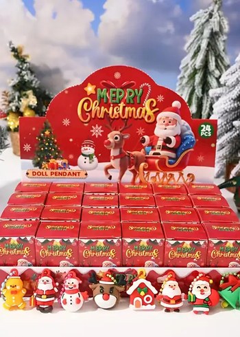 Renkli Noel Temalı Oyuncak Figür