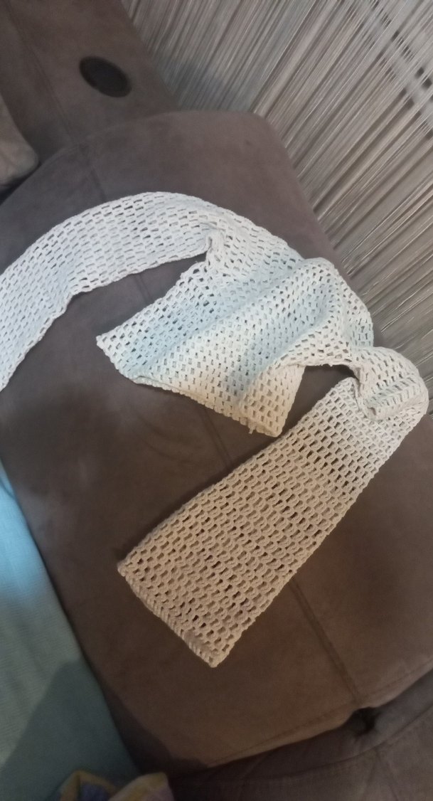 Bohem Beyaz Örgü Mini Kazak - Görsel 2