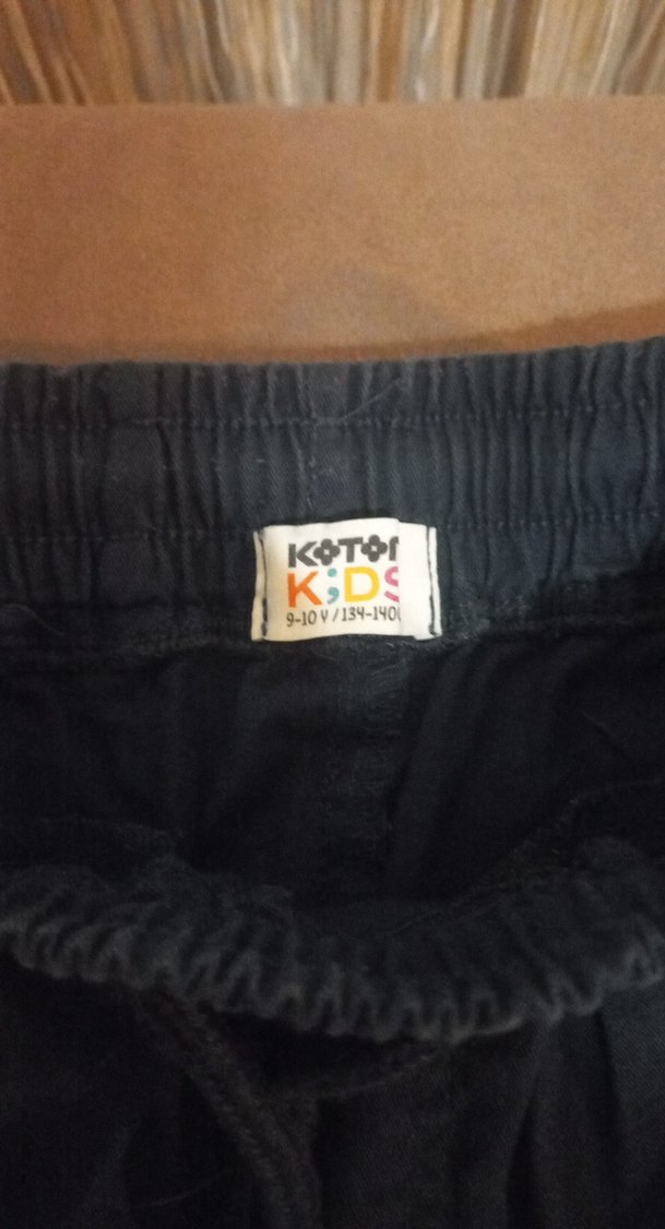 çocuk Siyah Rahat Kesim Kumaş Pantolon - Görsel 2