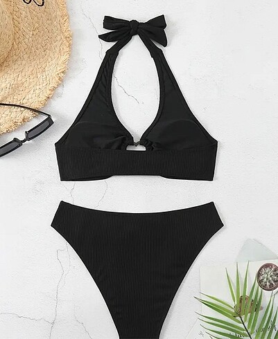 m Beden Siyah kalpli bikini takımı