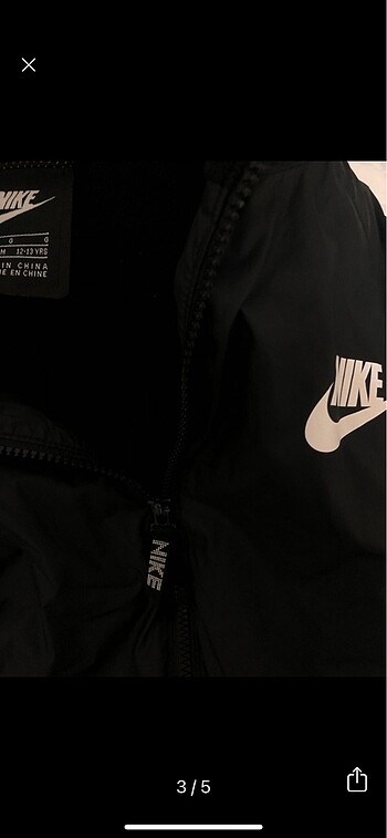 12-13 Yaş Beden nike yağmurluk