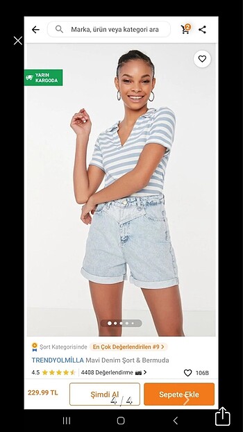 42 Beden mavi Renk Kot Short
