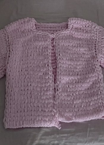 Pastel Pembe Dokulu Battaniye istediginiz renkte örülür - Görsel 3