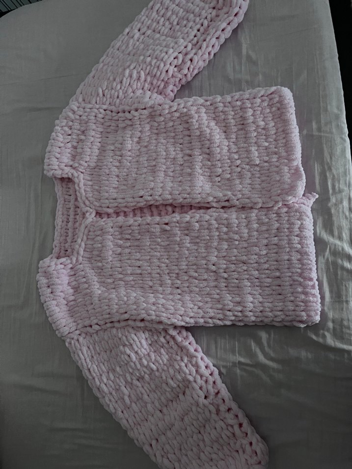 Pastel Pembe Dokulu Battaniye istediginiz renkte örülür - Görsel 2