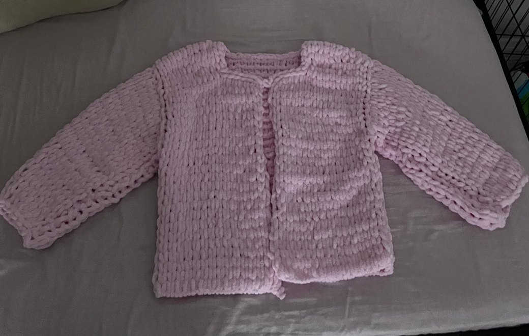 Pastel Pembe Dokulu Battaniye istediginiz renkte örülür - Görsel 3