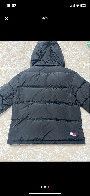 m Beden siyah Renk TOMMY JEANS ALASKA PUFFER ORJİNAL MONT