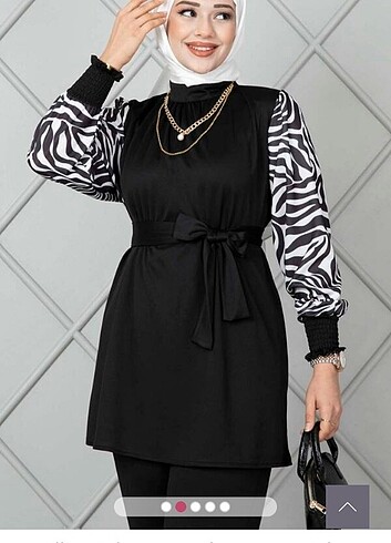 Zebra desenli tunik