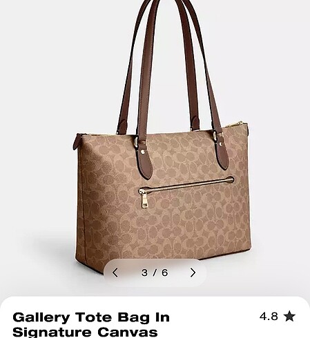 Coach Orjinal coach signature canvas tote bag brown