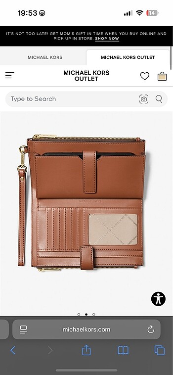 Michael Kors Orjinal michael kors kahve cüzdan jet set travel