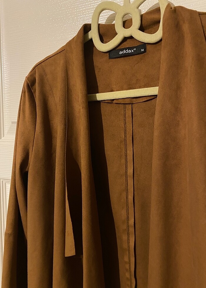 Asimetrik Süet ceket - Görsel 3