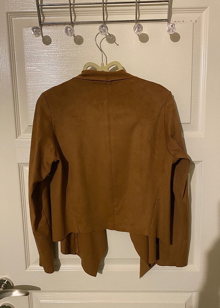 Asimetrik Süet ceket - Görsel 4