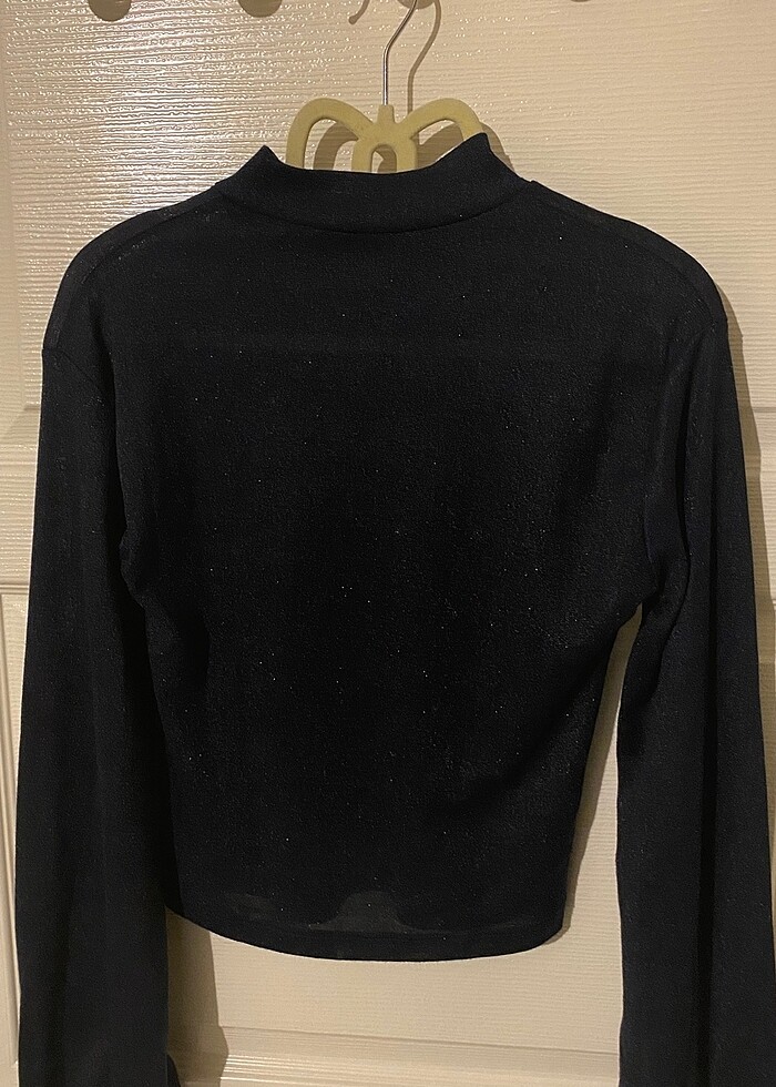 Transparan lacivert bluz - Görsel 3