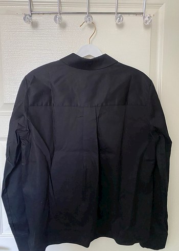 Uzun Kollu Siyah Keten Gömlek - Görsel 3