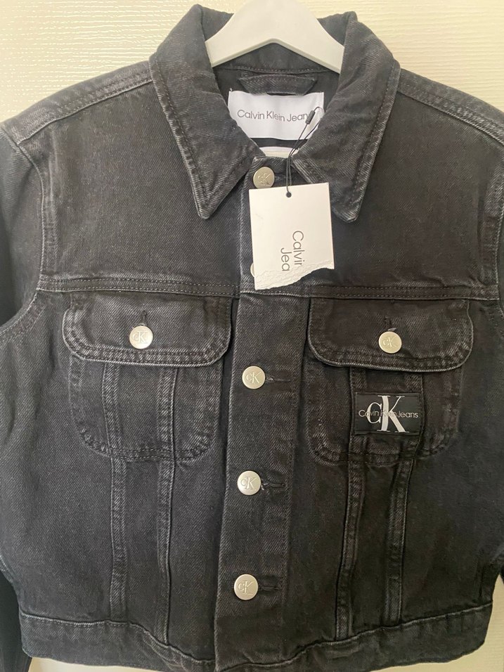 Siyah Düğmeli Kadın Denim Ceket - Görsel 2