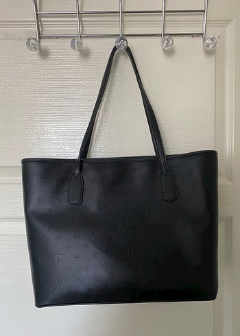 Siyah Deri Fermuarlı Kadın Çanta - Görsel 2