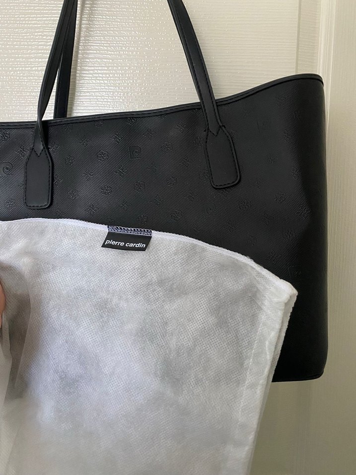 Siyah Deri Fermuarlı Kadın Çanta - Görsel 3