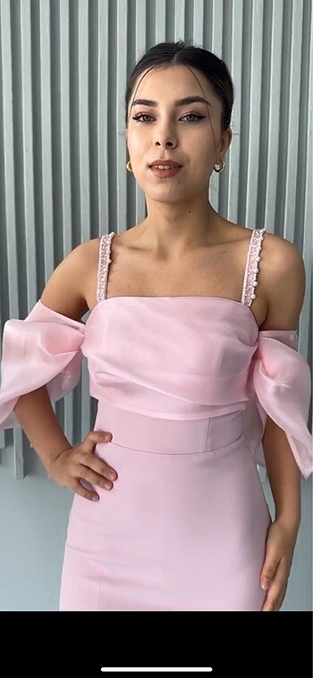 Pembe abiye - Görsel 3