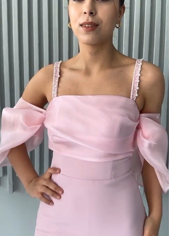 Pembe abiye - Görsel 3