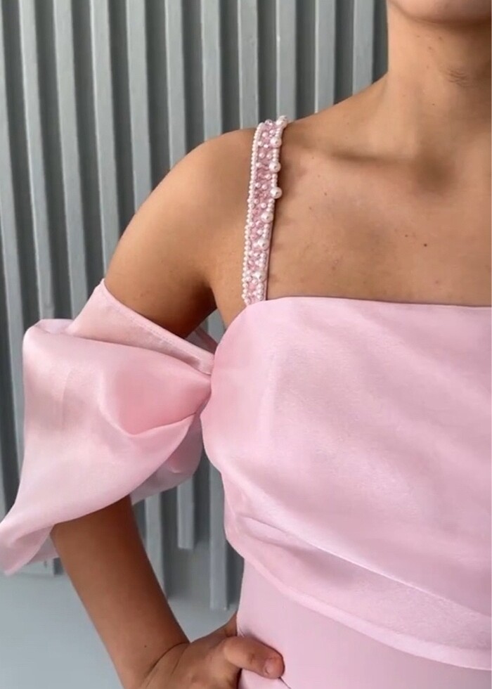 Pembe abiye - Görsel 4