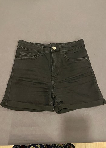 Siyah Mini Denim Şort