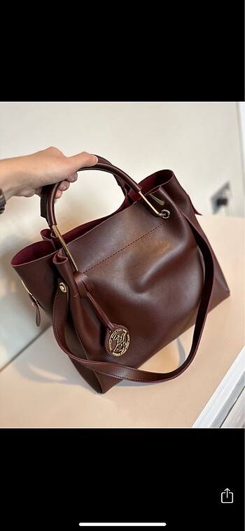 Beden bordo Renk Beverly Hills Polo Clup Çanta